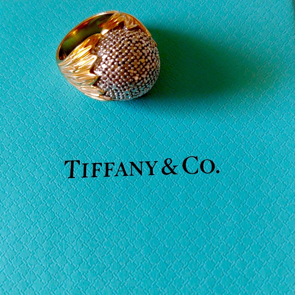 Sterling Silver with Gold Overlay Dome Ring size 5